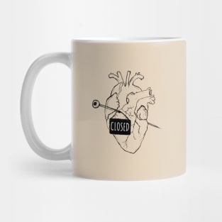 closed heart Mug